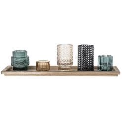 Bloomingville Windlicht Mit Holztablett 6 Teile