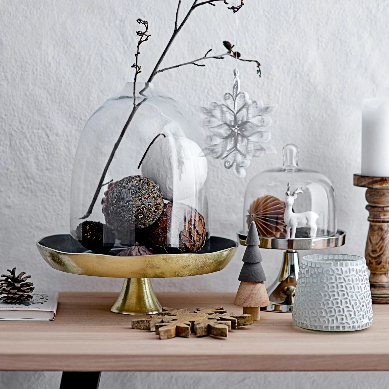 Bloomingville Zada Ornament Eichenblatt Weihnachtskugel â Bild 2