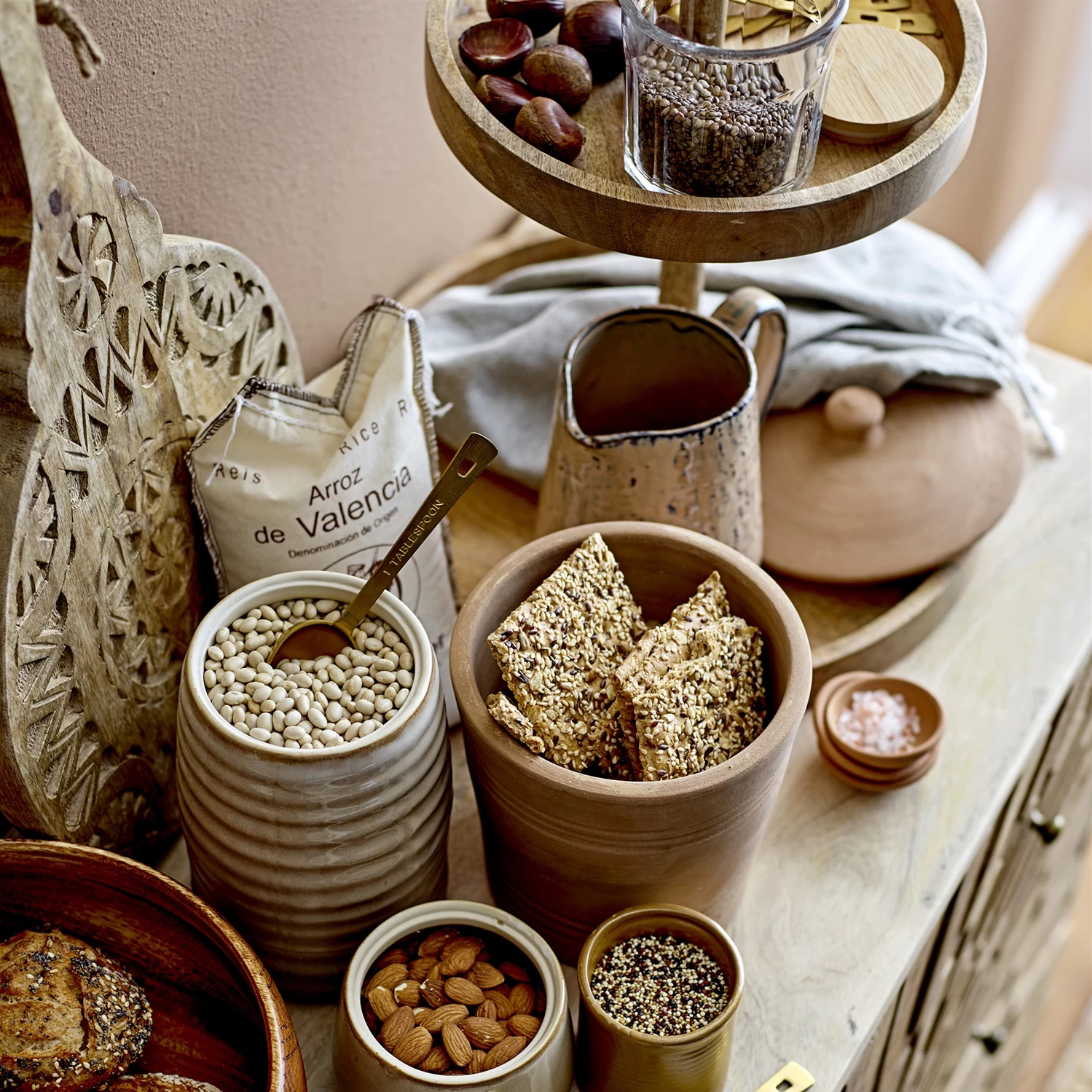 Bloomingville TortenstĂ€nder Mangoholz 41,5cm â Bild 3