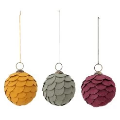 Bloomingville Pau Weihnachtskugel Ø7,5cm 3 Teile