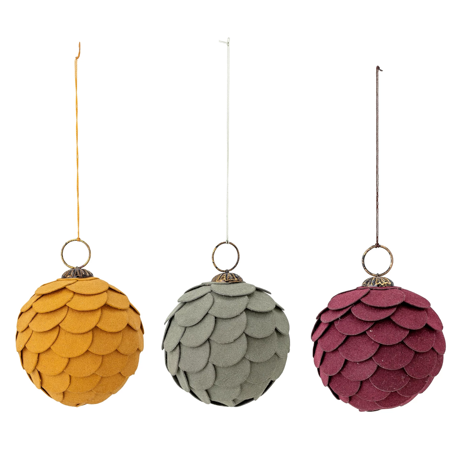 Bloomingville Pau Weihnachtskugel Ø7,5cm 3 Teile