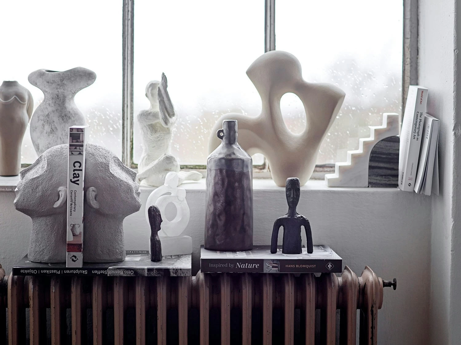 Bloomingville Baldur Buchstütze Grau 2-er Set – Bild 5