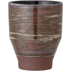 Bloomingville Calla Topf Steingut Braun, 10x13 Cm