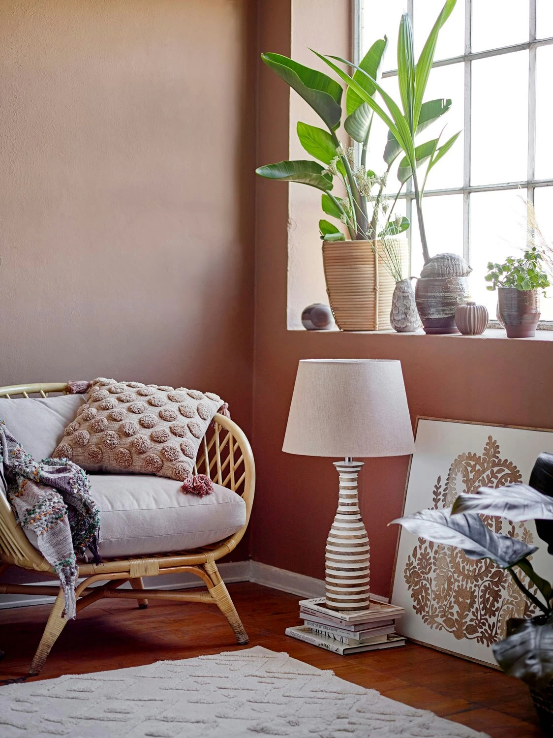 Bloomingville Calla Topf Mit Unterteller Ø18,5 Cm Steingut, Braun – Bild 2