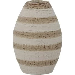 Bloomingville Charlen Vase Steingut H17 Cm, Natur