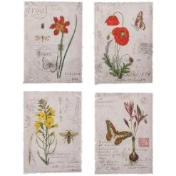 Bloomingville Fribo Poster 25,5x35 Cm 4 Teile, Rot