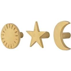 Bloomingville Kara Haken 3-er Set, Messing