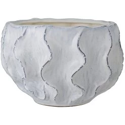 Bloomingville Liren Topf Steingut Ø36,5 Cm, Weiß