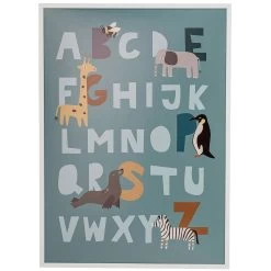 Bloomingville Marine Rahmen Mit Poster 72x52 Cm, Blau / Weiß