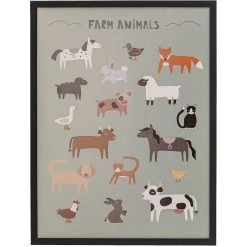 Bloomingville Nels Rahmen Mit Poster 42x32 Cm, Schwarz