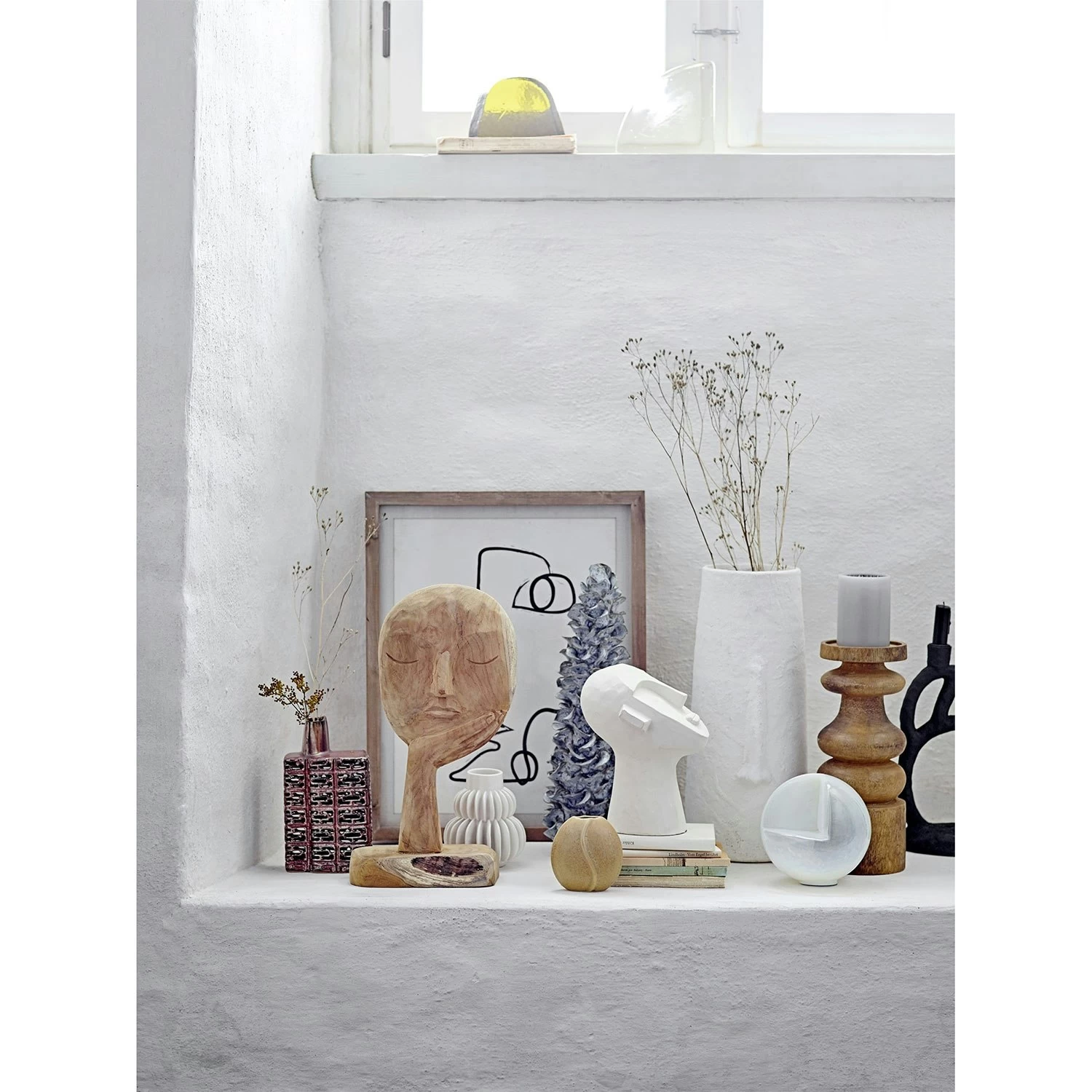 Bloomingville Polyresin KerzenstĂ€nder Duo, Schwarz â Bild 3