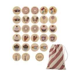 Bloomingville Sesse Memory-Spiel 26-er Set, Natur