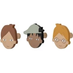 Bloomingville Simson Haken Braun, 3-er Set