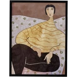 Bloomingville Smila Poster Mit Rahmen 32x42 Cm, Schwarz