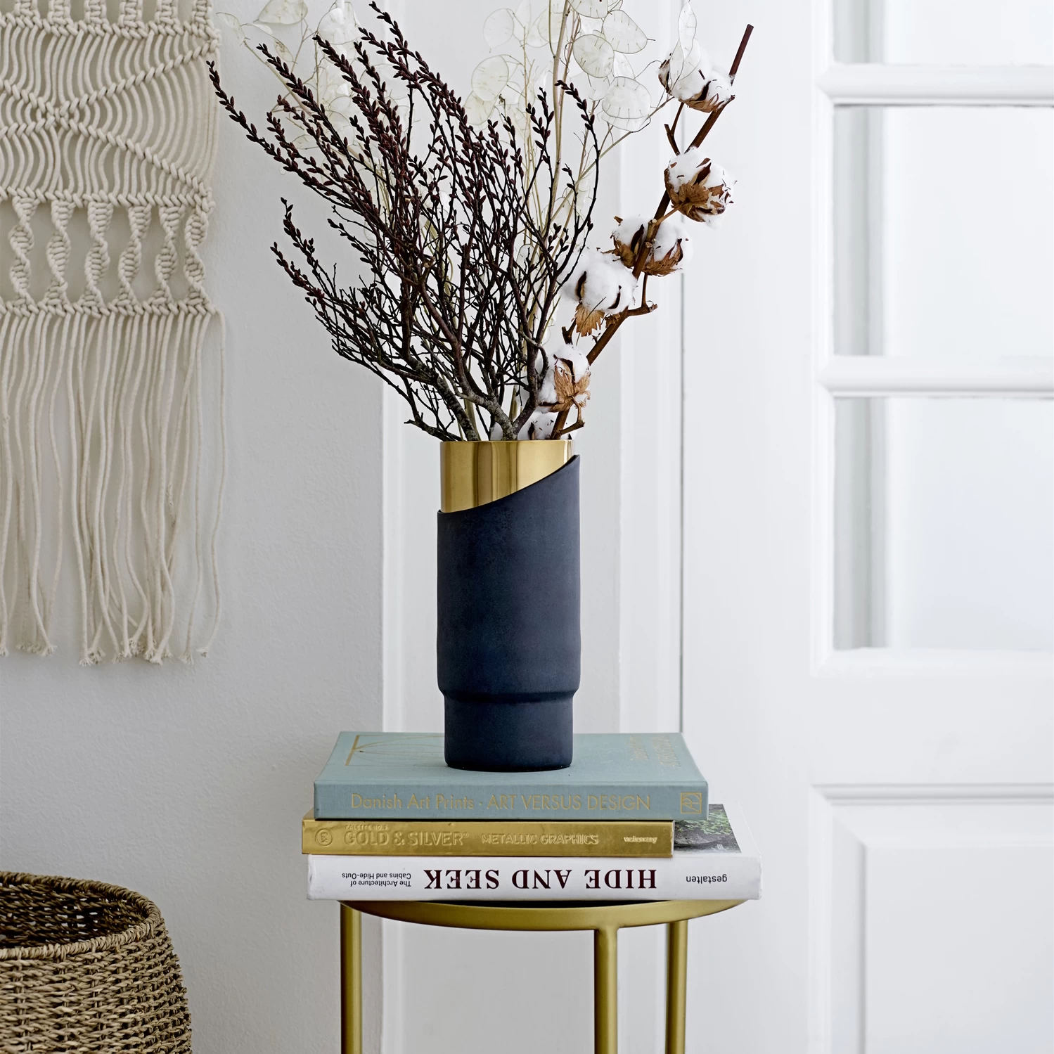 Bloomingville Metallvase Blau-gold â Bild 2