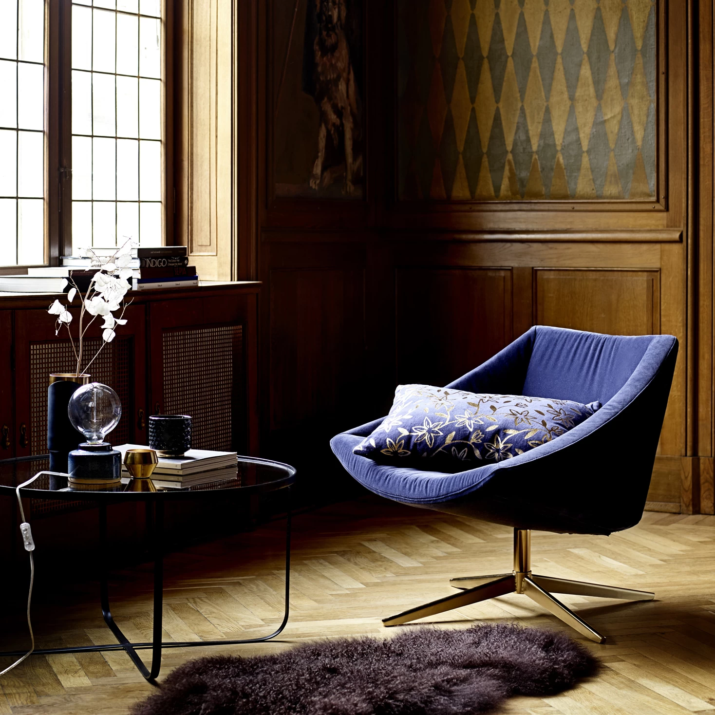 Bloomingville Metallvase Blau-gold â Bild 3